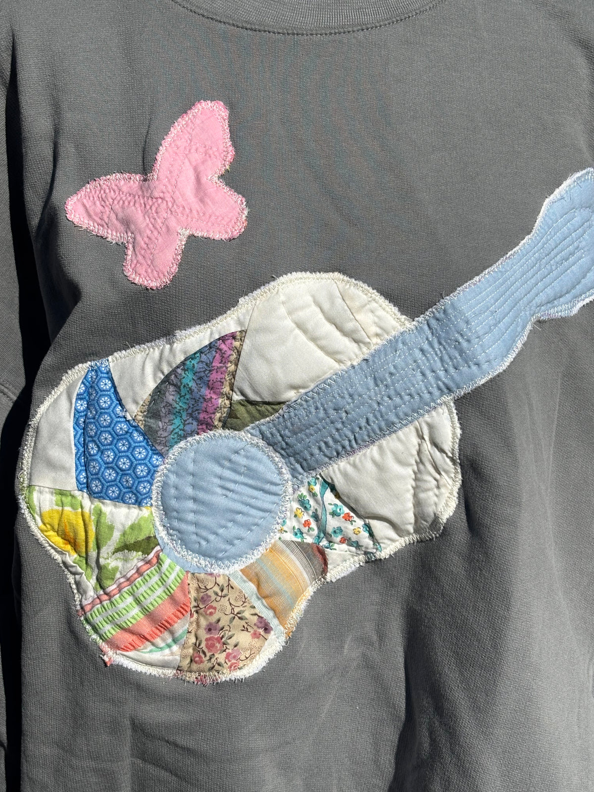 Dolly Vintage Quilt Appliquéd Sweatshirt 2xl
