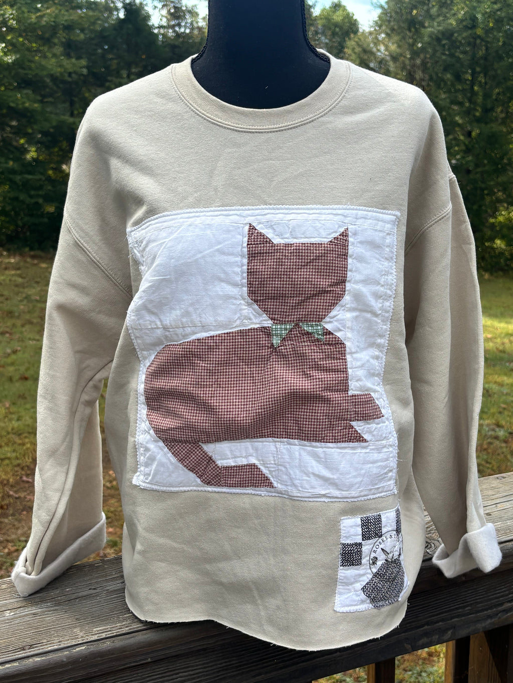 Cat Quilt Block Sweatshirt